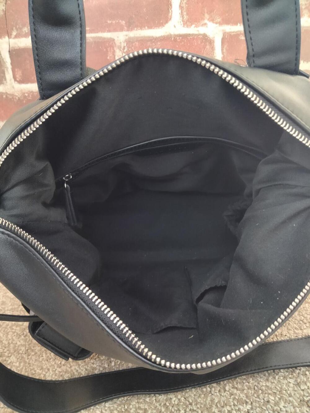 Rae Dunn Ciao Black Convertible Backpack Shoulder Bag with CIAO Pouch - Picture 8 of 8
